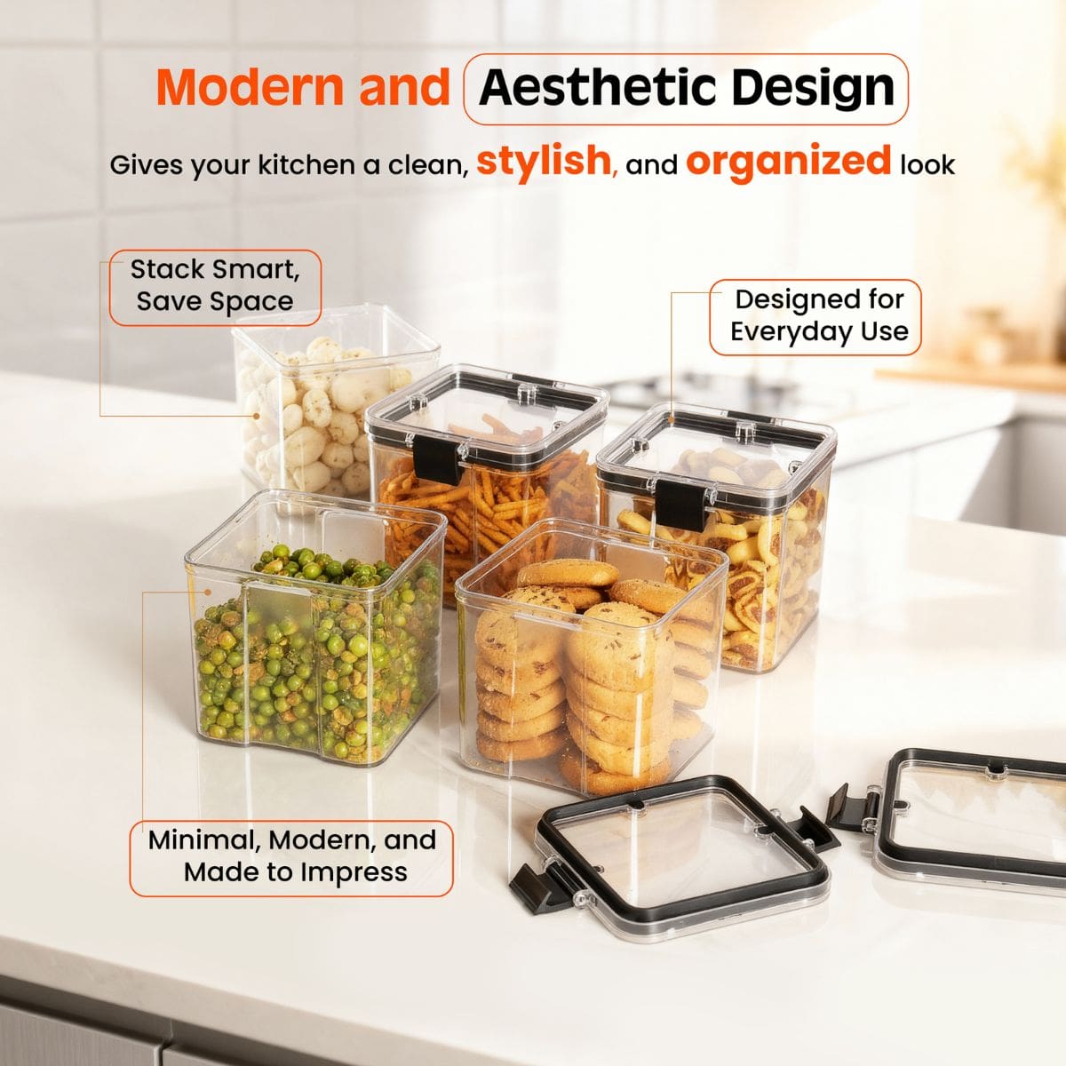 Air-Tight Kitchen Storage Jars